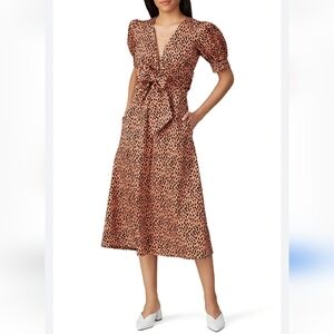 Love, Whit by Whitney Port Dotted Puffed Sleeve Dress NEW